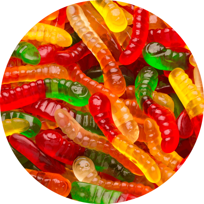 Mini Assorted Fruit Gummi Worms 2 - Image 3