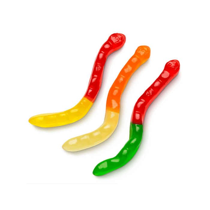 Large Assorted Fruit Gummi Worms 4 - Image 2
