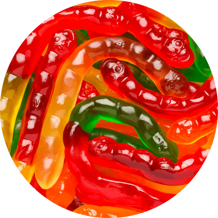 Large Assorted Fruit Gummi Worms 4 - Image 3